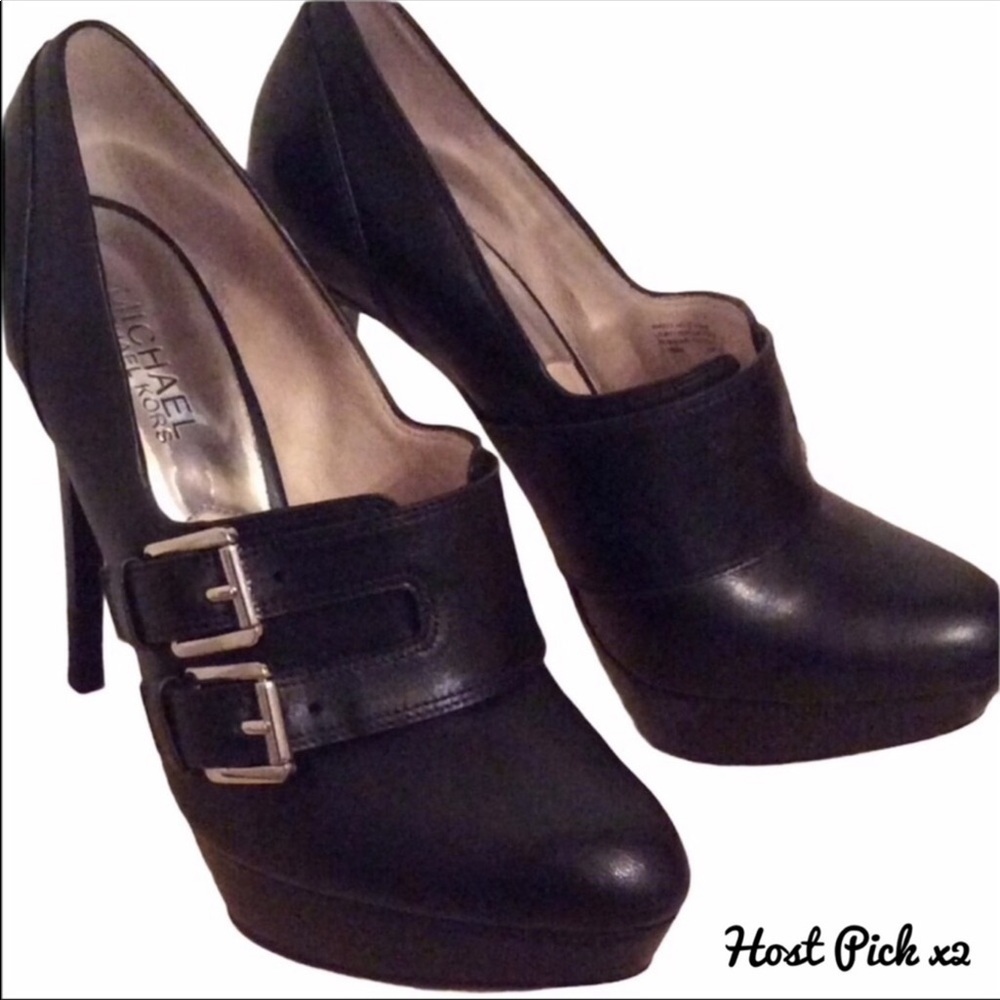 ❌ Michael Kors Leather Booties w/ Buckles